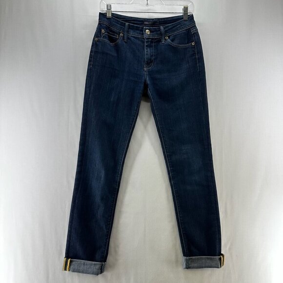 Fidelity Denim - Fidelity Jeans Womens Sz 28 Skinny Ankle Cuffed Dark Washed Denim Blue